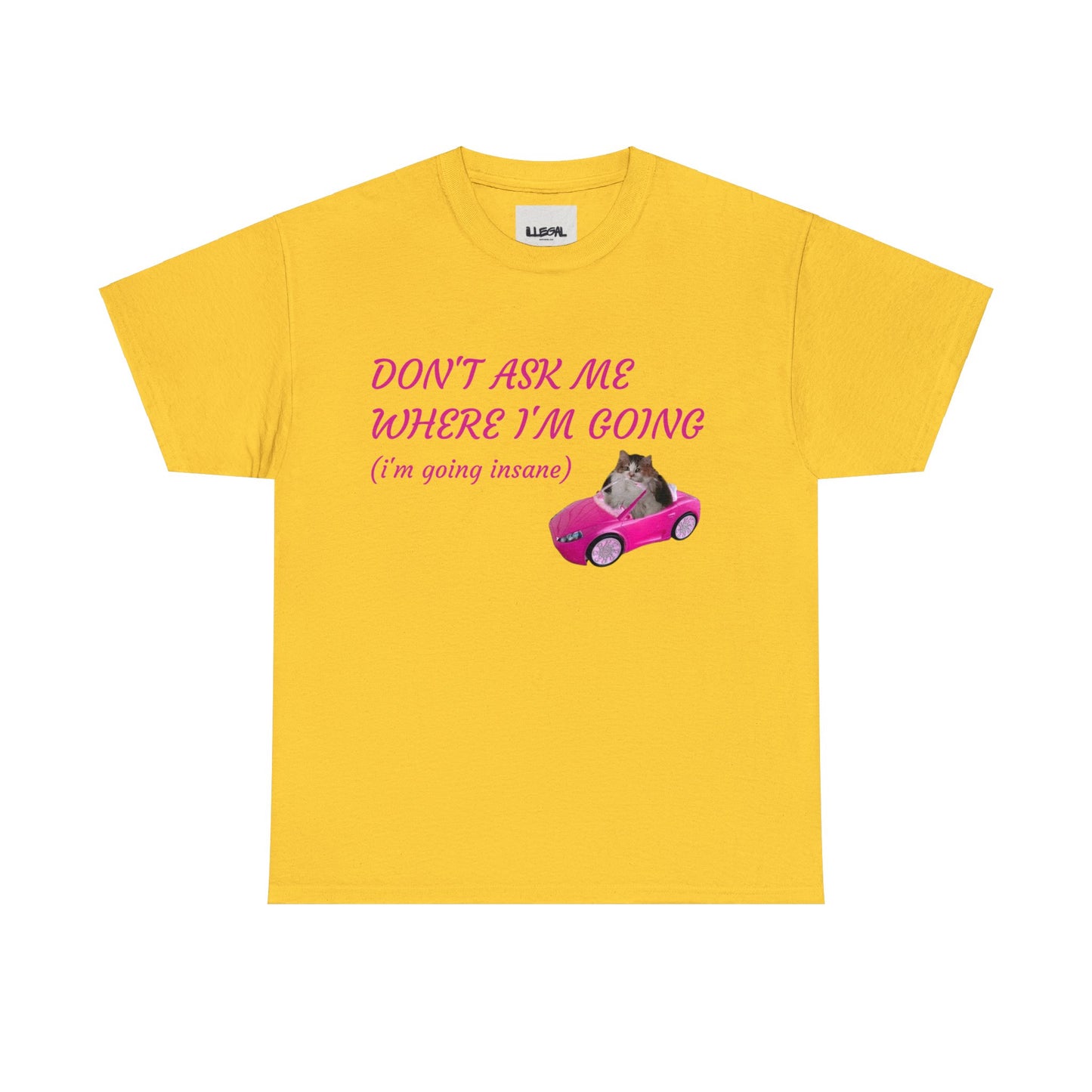 Don't Ask me where I'm Going, Unisex Heavy Cotton Tee
