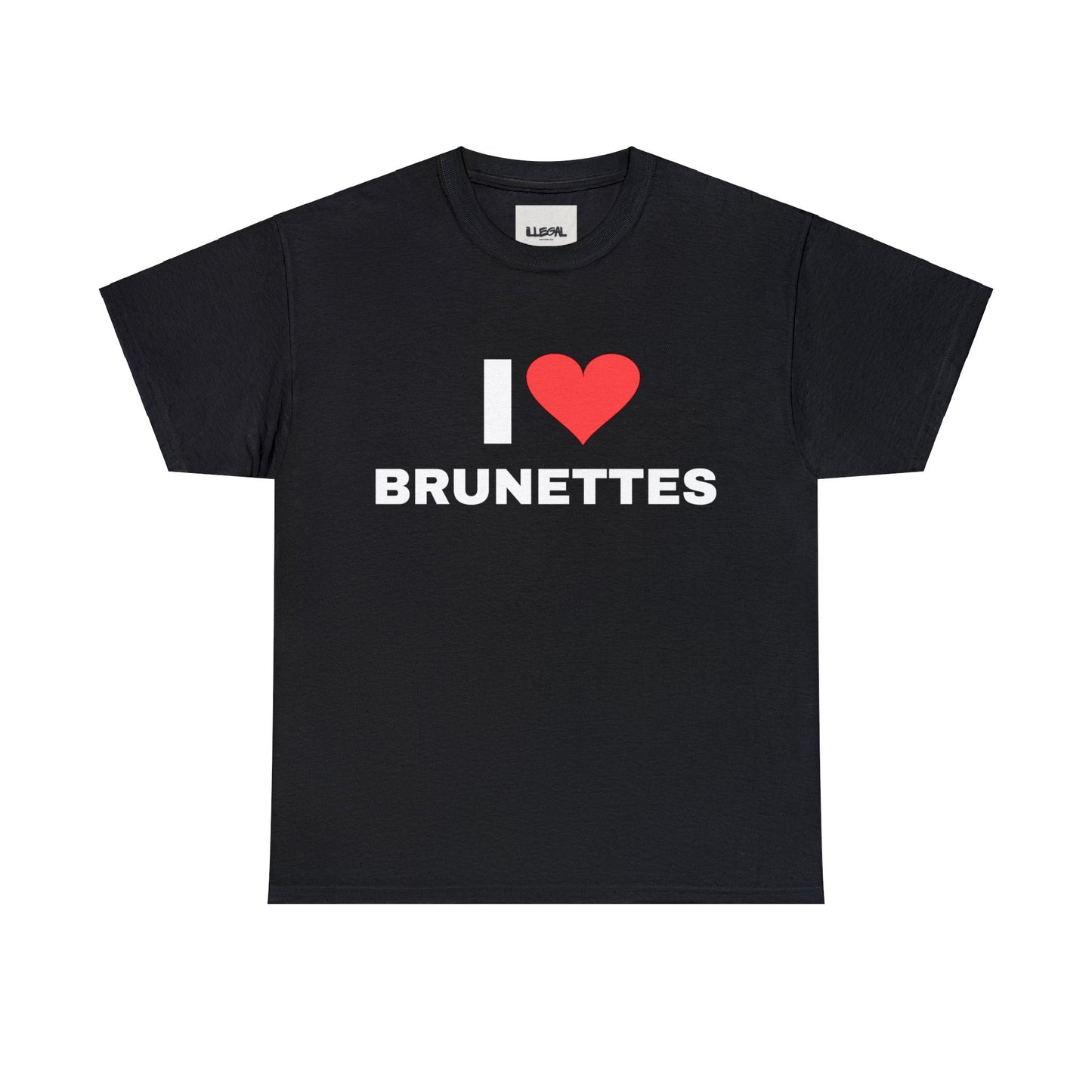 I Heart Brunettes, Unisex Heavy Cotton Tee