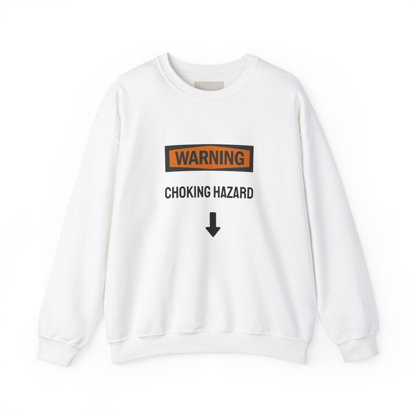 Warning Choking Hazard, Unisex Heavy Cotton Sweatshirt