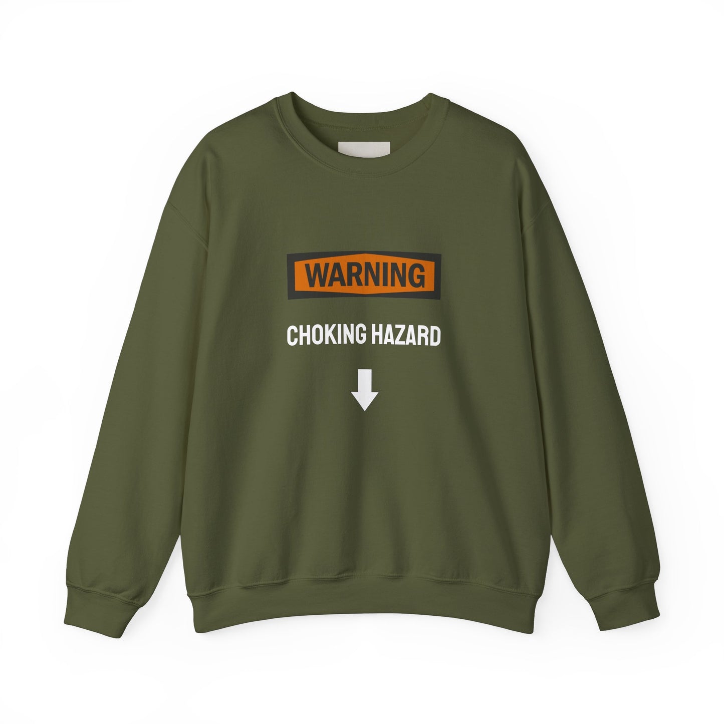 Warning Choking Hazard, Unisex Heavy Cotton Sweatshirt
