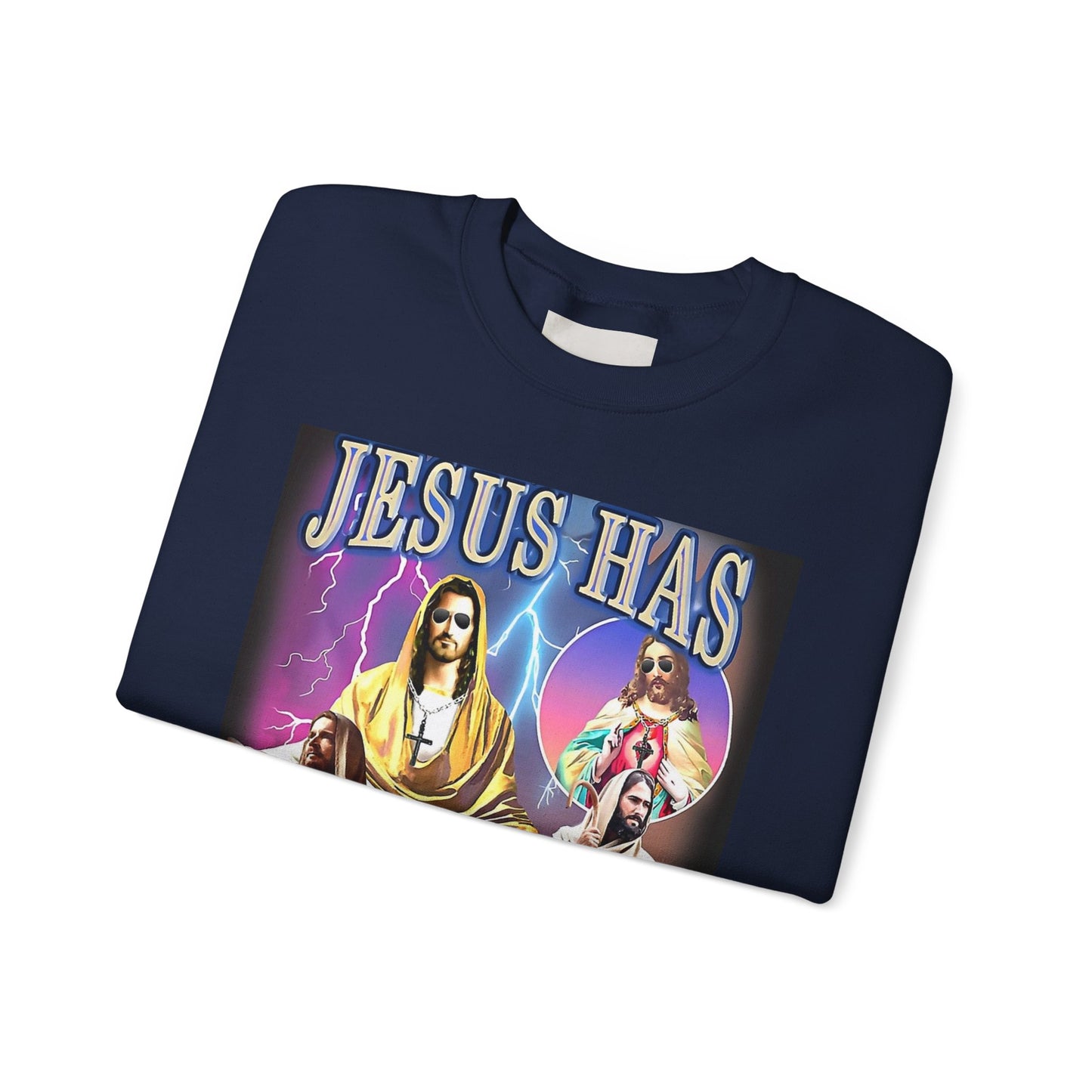 Jesus Has Rizzen, Unisex Heavy Cotton Sweatshirt
